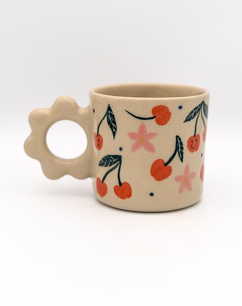 Ceramiczny kubek w wisienki, panika ceramics