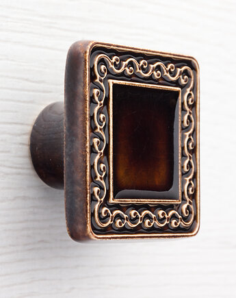 Gałka do mebli ciemno-brązowa, wz.17, pracowniazona