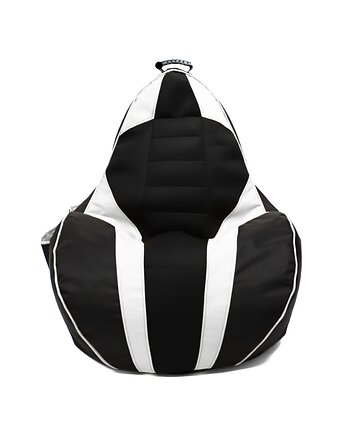Puf gamingowy GAMEBAGOS biało-czarny, Oskar Perek