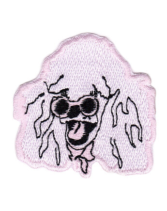 Naszywka naprasowanka PUDEL termoprzylepna haft dla dzieci 6,4x6,4cm, Wyszywane