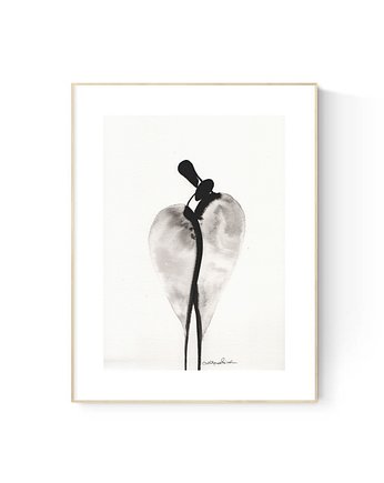 Obraz 21X30 malowany ręcznie na papierze, MiniMalArt