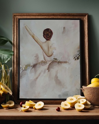 Balerina, ręcznie malowany obrazek olejny 40x50cm Do pokoju dziewczynki, diana_abstract_art