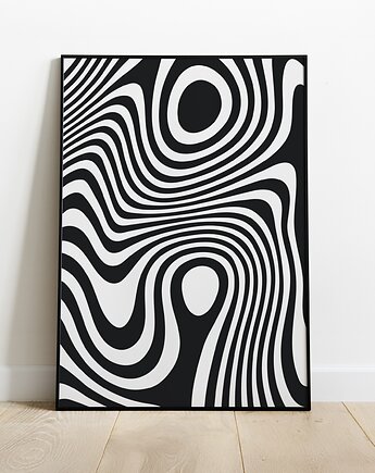 Abstrakcyjny plakat do salonu, nowoczesny, oryginalny, zebra., Grawisfera