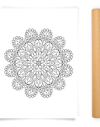 Plakat do Kolorowania Mandala 50x70cm, Anna Grunduls Design