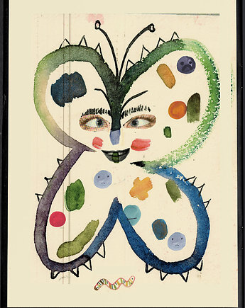 Plakat Motyl dla psychologa Mental Health Day grafika zdrowie psychiczne, BEATNIK illustration