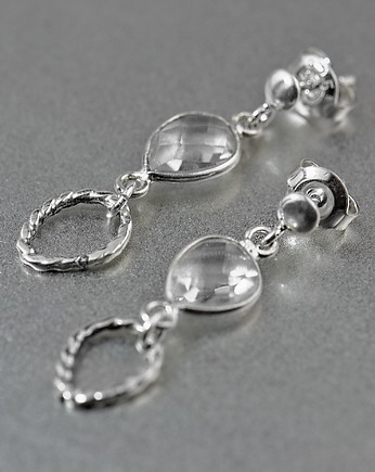 Kolczyki srebrne Kryształ górski, Bijoux by Marzena Bylicka