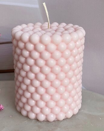 Świeca sojowa dekoracyjna ekologiczna "Bubbles" 60x75mm różowa, Coccola JEWELLERY