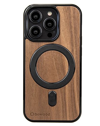 Drewniane Etui Bewood iPhone 14 Pro Orzech Amerykański MagSafe, OSOBY - Prezent dla Chłopaka