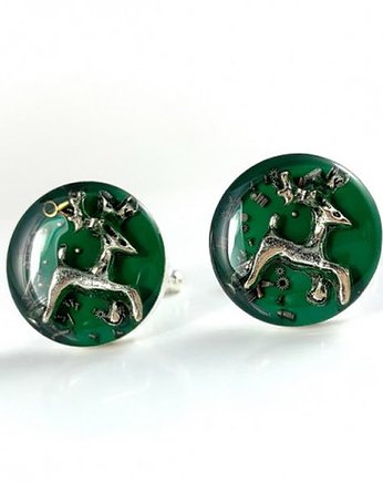 Spinki - JELONKI - Khaki - dla Myśliwego, DROBINY CZASU