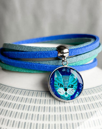 BLUE CAT  bransoletka z rzemieniami, muamua design