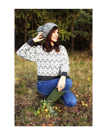 Czapka Slouchy beanie Alpine Alpaka, Mademoiselle Patrini