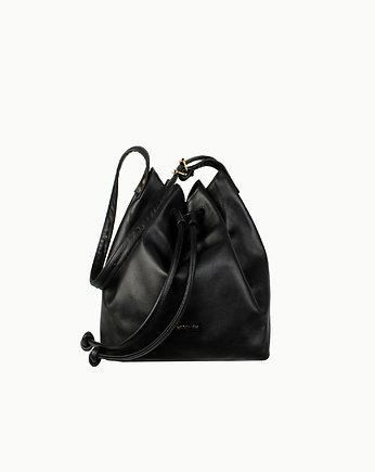 "Le sac Grande" czarna satynowa skóra, Hedonism
