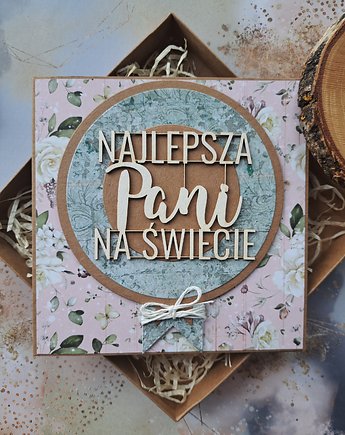 Kartka dla nauczycielki z okazji zakończenia edukacji, Kartkodzielo