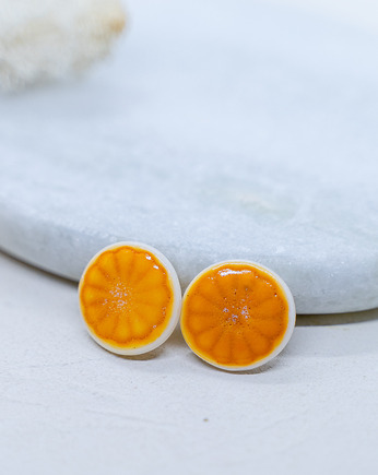 Kolczyki porcelanowe CITRUS, rękoczyny