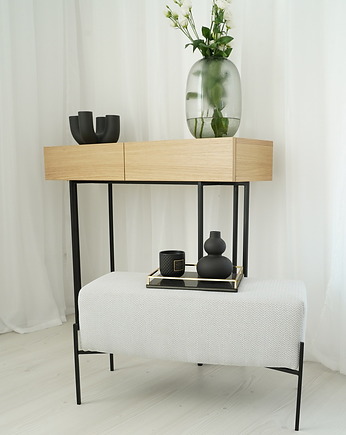 BROOKE-  puf w ekskluzywnej tkaninie teneryfa, Papierowka Simple form of furniture