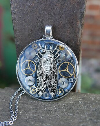 Naszyjnik  Silver Cicada 003, Zegarynki