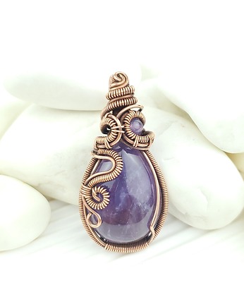 Wisior z ametystem, Blue Pearl Art