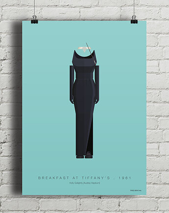 Śniadanie u Tiffany'ego - plakat z Audrey Hepburn, minimalmill