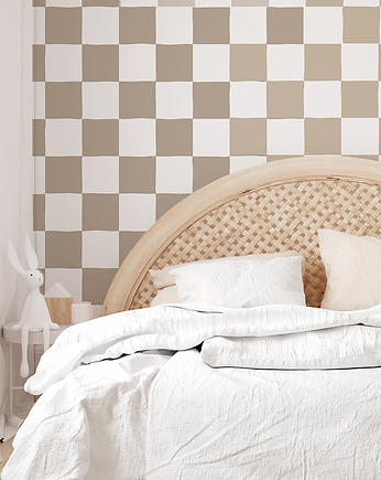 Mural Szachownica "Beige Chess Shades", Humpty Dumpty Room Decoration