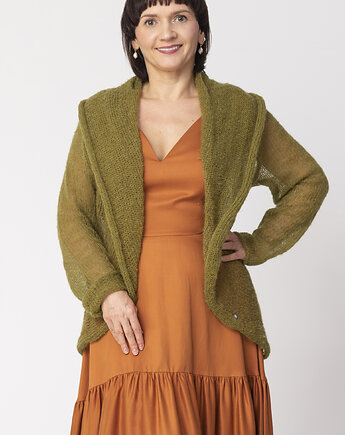 Lekki sweter wełniany damski Reneta - Oliwkowy, YOU by Tokarska