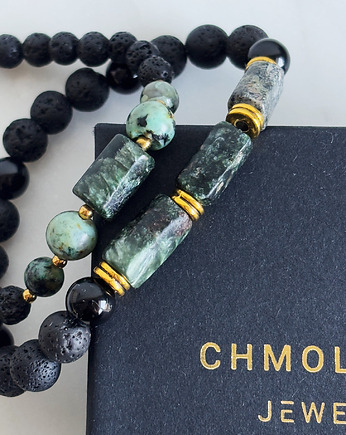 Bransoletka męska Unikat Serafinit, Chmolowska Jewellery