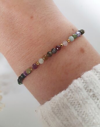 Bransoletka z kolorowym turmalinem, LEI handmade 