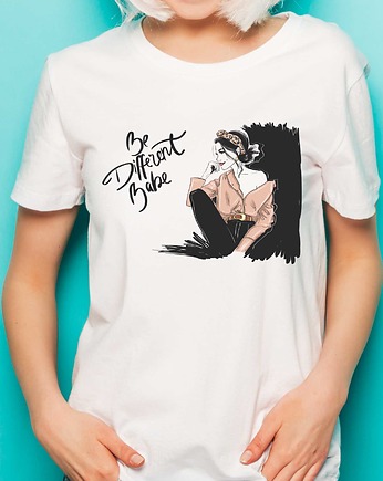 Koszulka organiczna z nadrukiem Be different Babe, ART ORGANIC