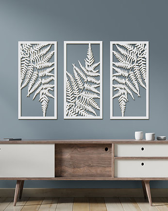 Tryptyk Panele FERN, Komplet 3 szt, Missing Decor