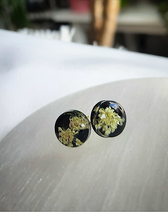 Mini kolczyki z dziką marchwią, Figa handmade accessories