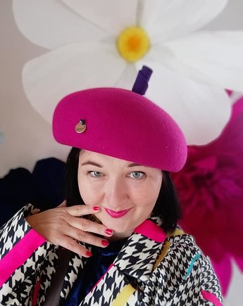 Beret magenta, YOKOdesign