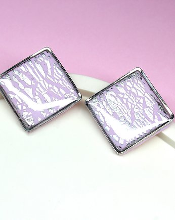 PASTEL kolczyki sztyfty romby, Mintique