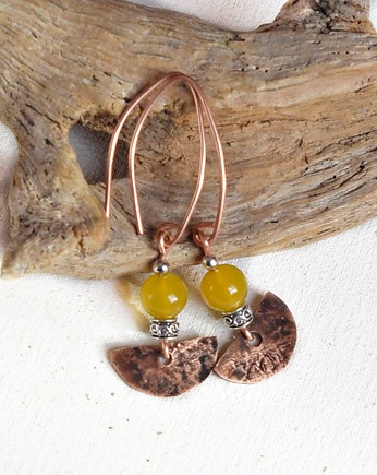 Kolczyki z kutej, oksydowanej miedzi i agatu /7/, Galeriai