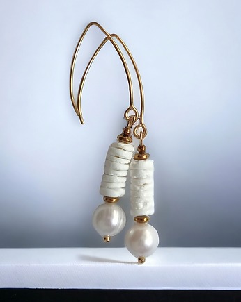 LIMITOWANE kolczyki: kolekcja summer white :: PERŁY & MUSZLA II, kaktusia