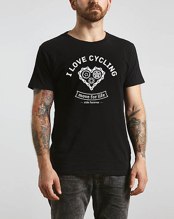 Koszulka T-SHIRT.  I love cycling, studioixi