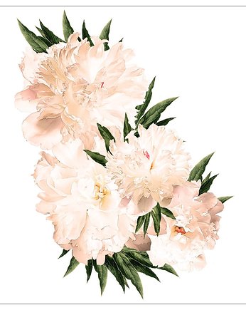 Naklejka Peony flowers 100x130cm, Yellow Tipi
