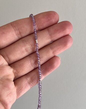 Choker z kamieni naturalnych ametyst LAWENDOWY, ATdiament