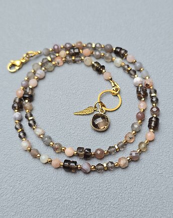 Naszyjnik z Kamieni Beżowe Love, ILEA