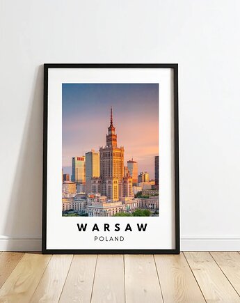 PLAKAT travel poster Warszawa zdjęcie personalizacja prezent dla niej, black dot studio