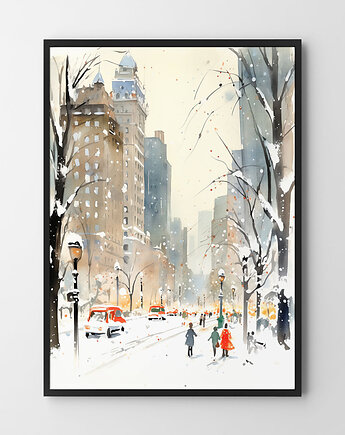 Plakat Zaśnieżony Nowy Jork, HOG STUDIO