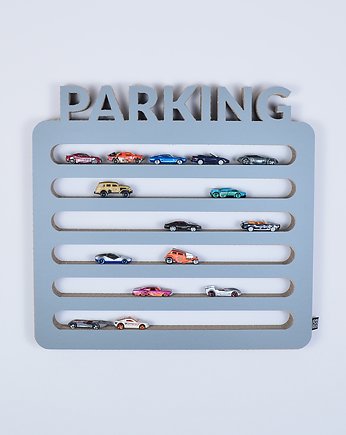 Półka na resoraki, samochodziki PARKING  szary, ecoono
