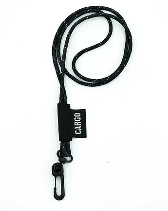 Smycz Paracord Reflective Black z karabińczykiem, CARGO by OWEE