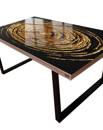 Stół do jadalni ze złotą strukturą, art and texture