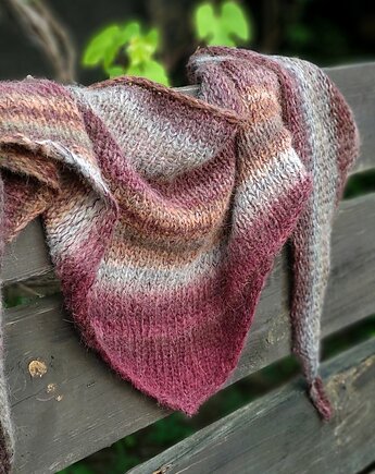 Jesienny puchacz / chustka, agat handmade