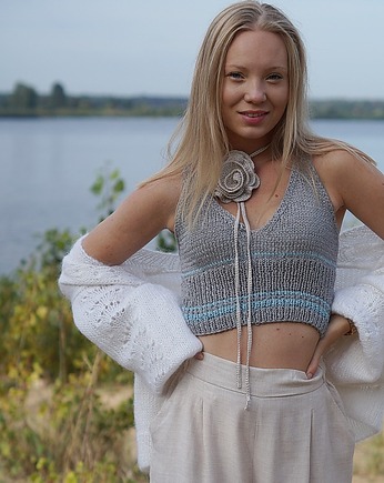 Bawełniany crop top, MonDu