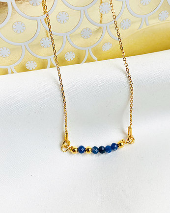 Naszyjnik z LAPIS LAZULI, granat kamienie, Anemon Atelier