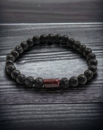 Męska : granat & lawa : energia, ochrona, kaktusia