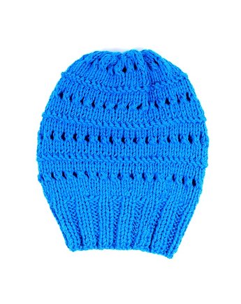 Czapka turkusowa luźna długa hipster beanie, RękaProduction