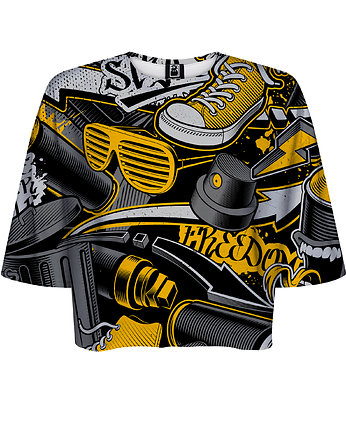 DR.CROW T-shirt Krótki CROP Street Graffiti, DrCrow