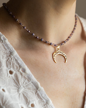 Naszyjnik księżycowy z zawieszką, Bibu bijoux
