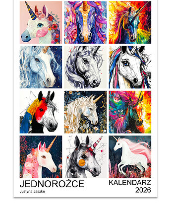 Kalendarz 2026 JEDNOROŻCE, JBJart Justyna Jaszke